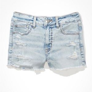 NWOT AE Next Level Stretch Distressed Denim Shorts